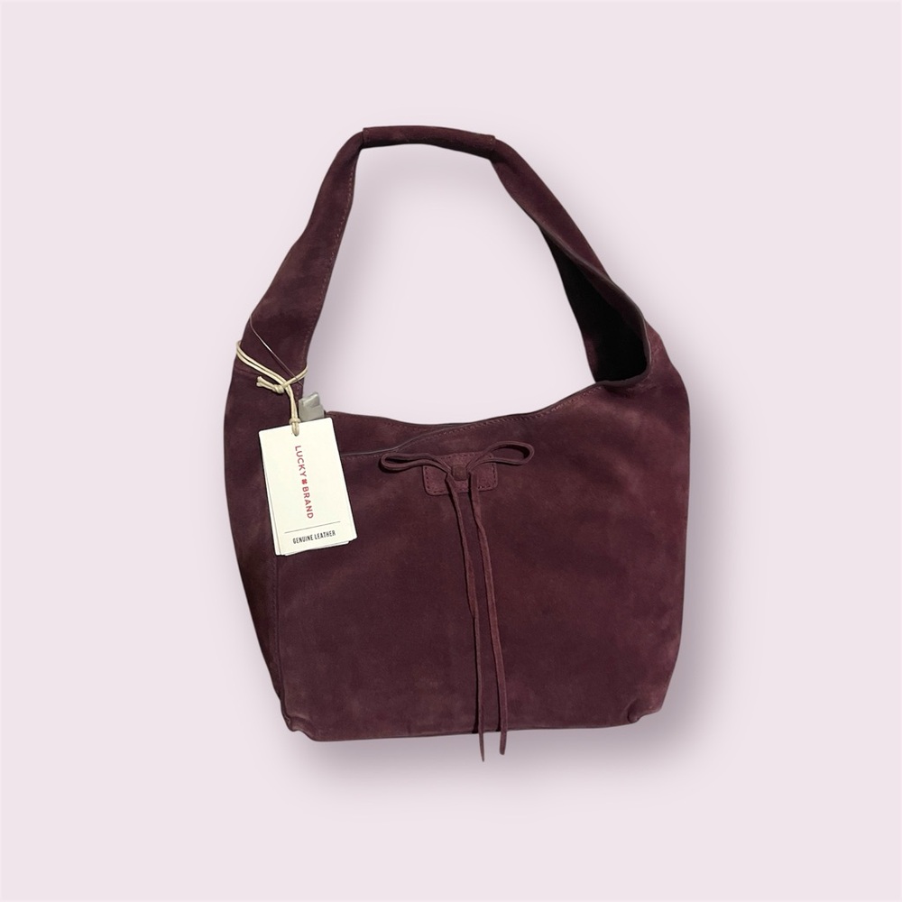 Elegant Mini Suede Hobo Bag in Rich Purple